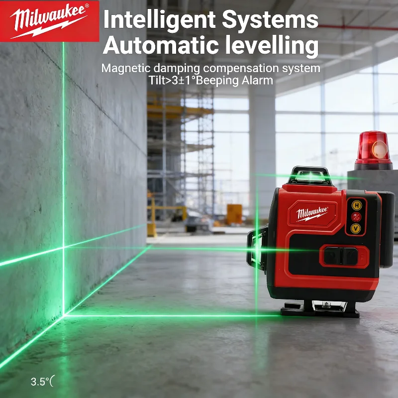 Laser Level 16 Lines 4D Green - เครื่องเลเซอร์ 4 มิติ 16 เส้น ของแท้จากมิลวอกี