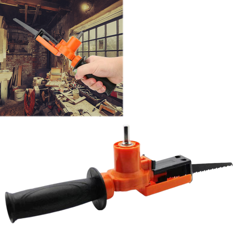 Reciprocating Saw Attachment Drill - อะแดปเตอร์สำหรับเลื่อยไฟฟ้าแบบลูกสูบ อุปกรณ์เสริมสำหรับสว่านไฟฟ้า อุปกรณ์เสริมสำหรับสว่านไฟฟ้า ใช้ตัดไม้และโลหะ