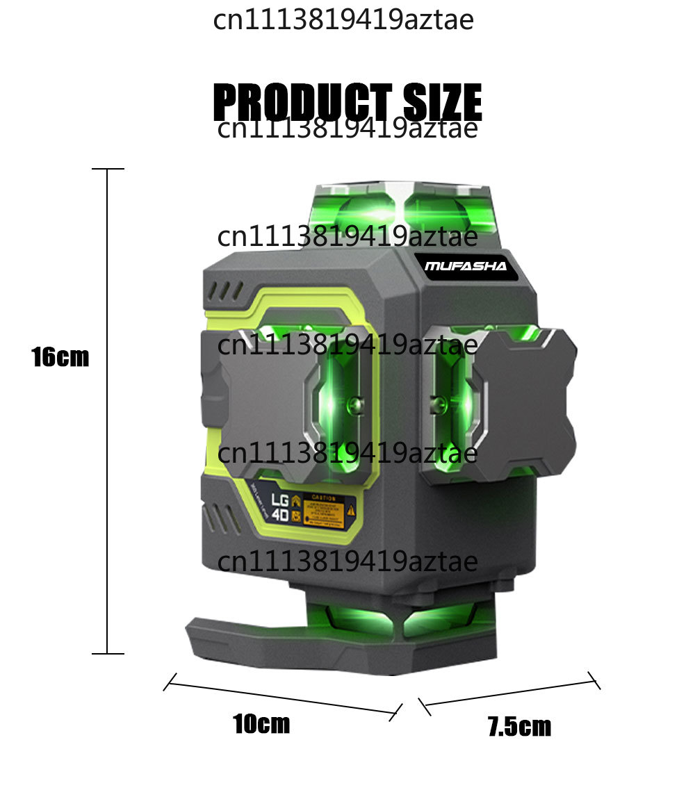 ระดับเลเซอร์ 16 เส้น 360 องศา  - Laser Level 16 Lines 4D Green บทวิจารณ์และราคา
