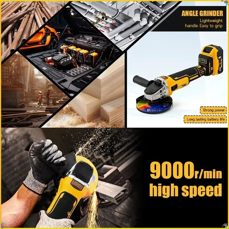 เครื่องเจียรไฟฟ้าแบบหัวแบน Dew - Brushless Angle Grinder Battery Powered บทวิจารณ์และราคา