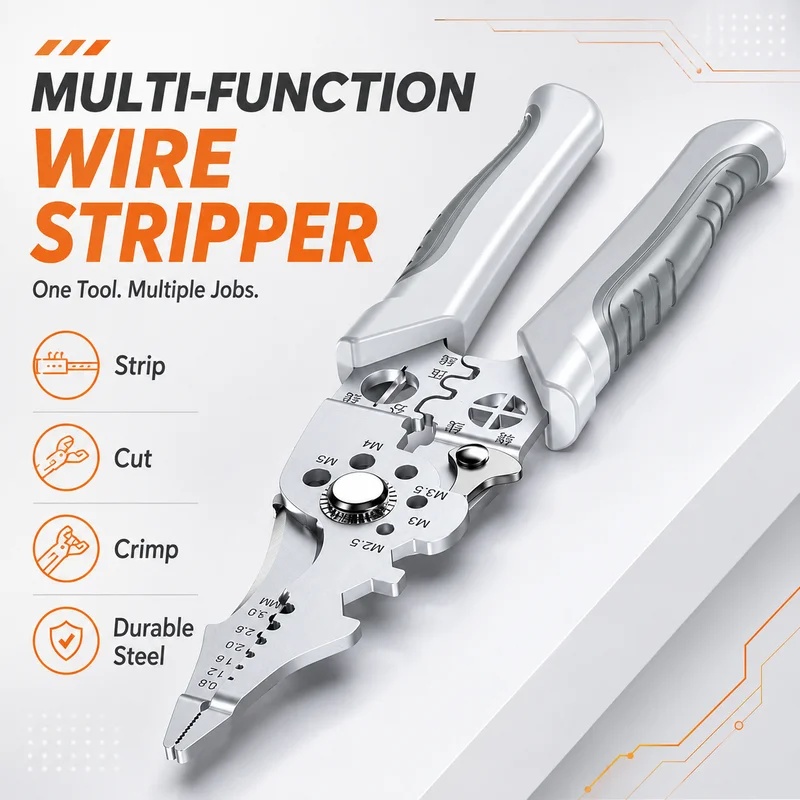 คีมปอกสายไฟอุตสาหกรรมสำหรับงาน - Automatic Wire Stripper Cutter บทวิจารณ์และราคา