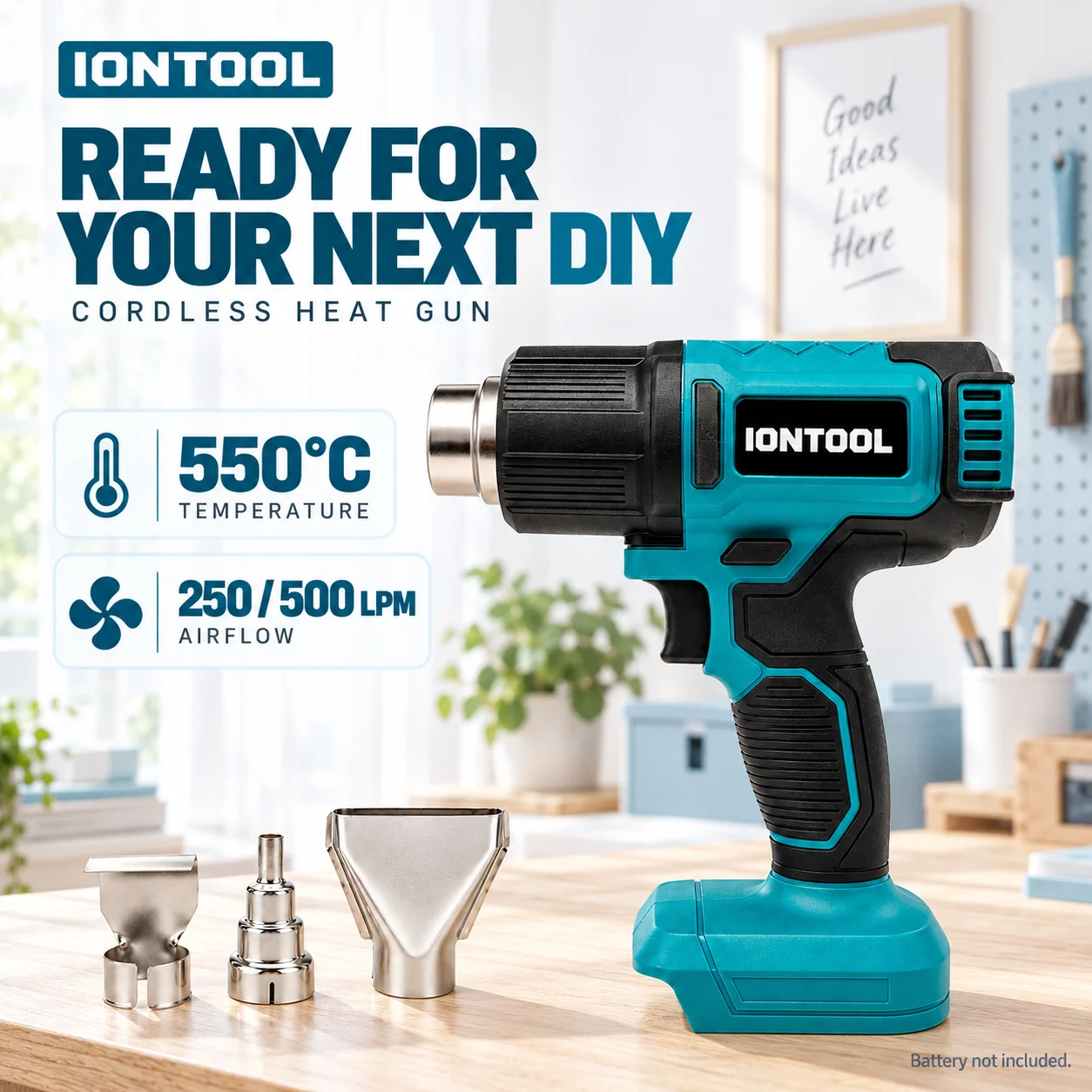 ไอออนทูล ปืนลมร้อนไร้สาย 550C  - Cordless Heat Gun For Shrink Tubing บทวิจารณ์และราคา