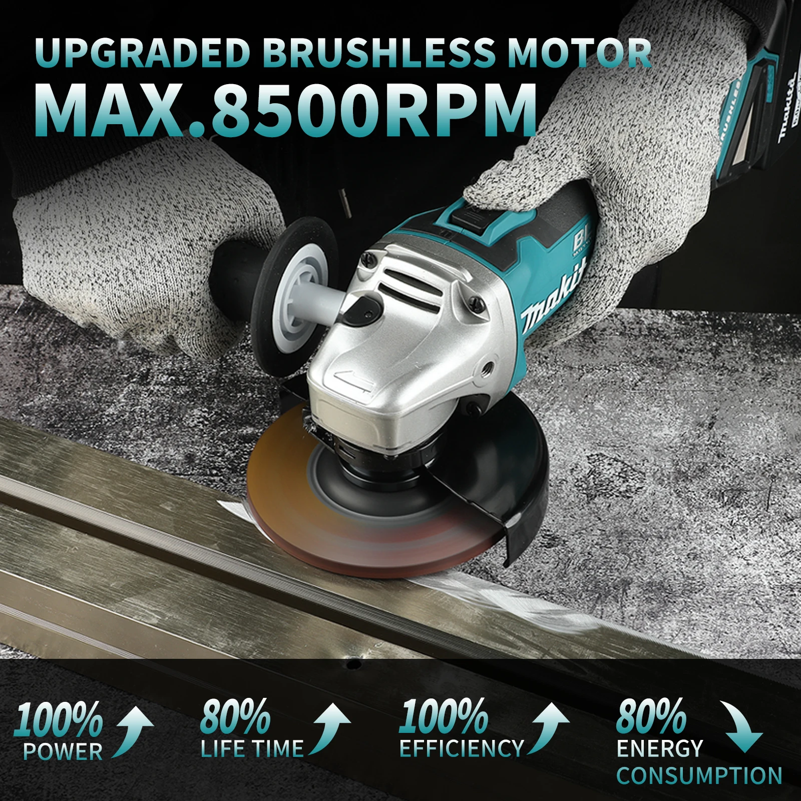 มากีต้า ดีจีเอ 504 เครื่องเจีย - Brushless Angle Grinder Battery Powered บทวิจารณ์และราคา