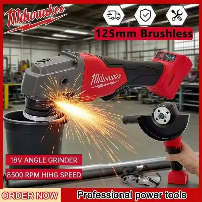 เครื่องเจียรไฟฟ้ามิลวอกี 125 ม - Brushless Angle Grinder Battery Powered บทวิจารณ์และราคา