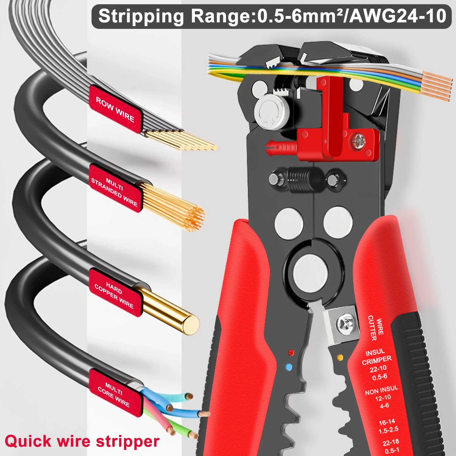 เครื่องปอกสายไฟแบบปรับอัตโนมัต - Automatic Wire Stripper Cutter บทวิจารณ์และราคา